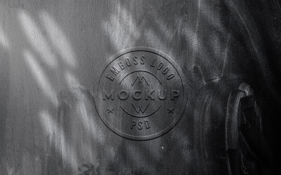 Embossed Logo Mockup PSD Template Vol 13