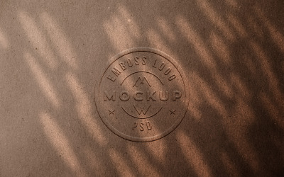 Logo in rilievo Mockup Modello PSD Vol 04