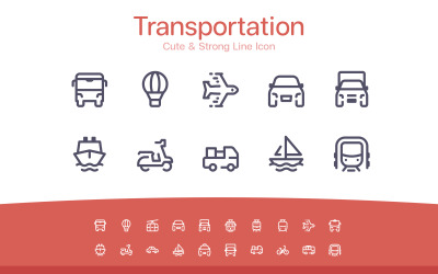 Symbol für die süße Linie des Transports