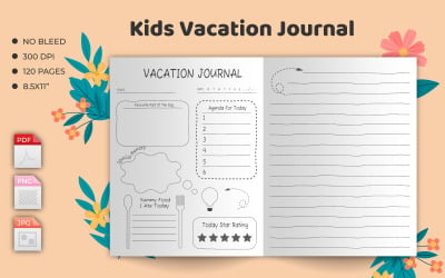 孩子们的假期日志日志和旅行计划