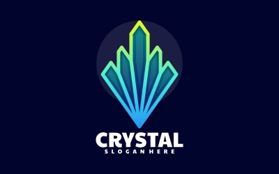 Logotipo de degradado de arte de línea de cristal