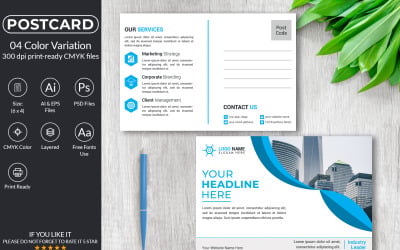 Moderne briefkaart ontwerpsjabloon