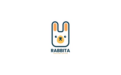 Простий логотип талісмана кролика 3