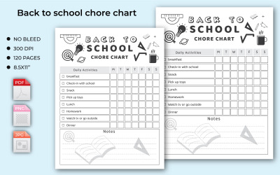 Torna a scuola Planner per bambini Diario di bordo