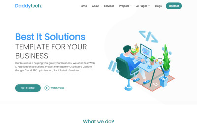 D-Tech - Modello di sito Web per sviluppatori Web