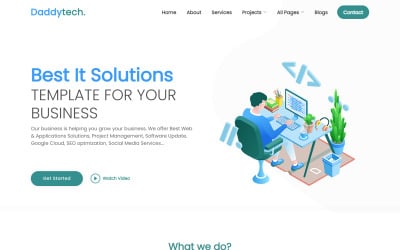 D-Tech — szablon witryny internetowej dla programistów internetowych