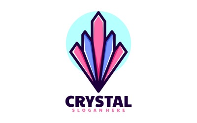 Logotipo de mascota simple de cristal