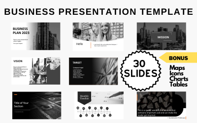 Modelo de apresentação de PowerPoint de negócios exclusivo PPT 2