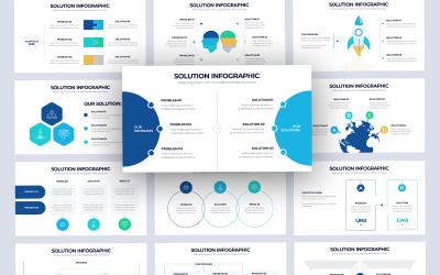 Üzleti megoldás infografika Google Diák sablon