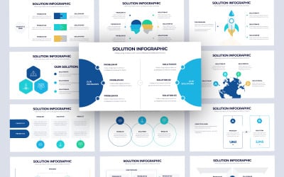 Üzleti megoldások Infographic Keynote sablon