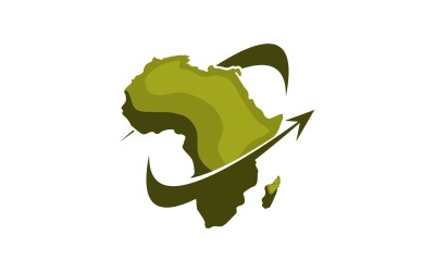 Afrika Haritası Seyahat Logo tasarımı