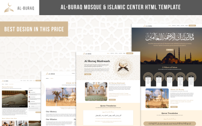 Al-Buraq – Mecset és Iszlám Központ HTML-sablonja
