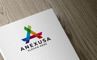 Anexusa Buchstabe A Professionelles Logo