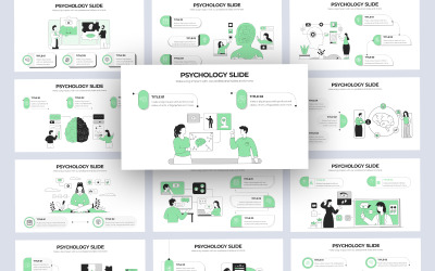 Lékařská psychologie Vector Infographic PowerPoint šablony