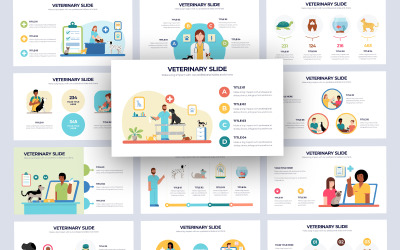 Orvosi Állatorvosi Vektor Infographic PowerPoint sablon