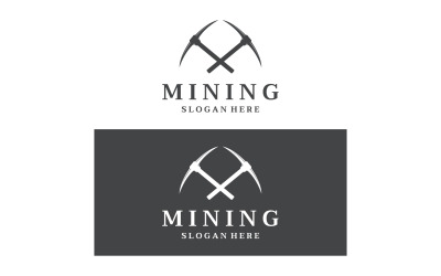 Affari dell&amp;#39;elemento di vettore di logo dello strumento di estrazione mineraria 5