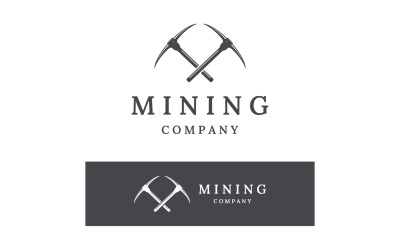 Affari dell&amp;#39;elemento di vettore di logo dello strumento di estrazione mineraria 6