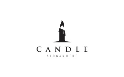 Candle fire logo vector version 2