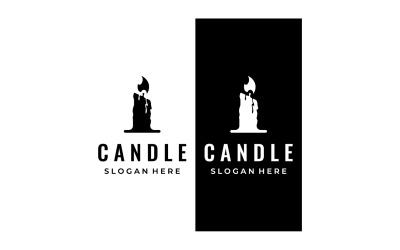 Candle fire logo vector version 6