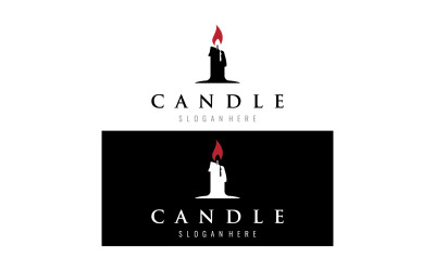 Candle fire logo vector version 7