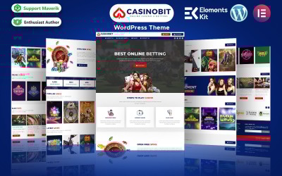 Casino Bit - Online Casino & Betting WordPress Theme