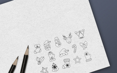 Modello di icone di disegno di Natale