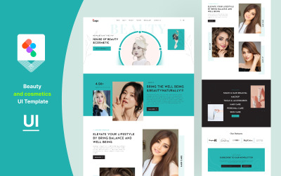 Modelo de interface do usuário de cosméticos de beleza