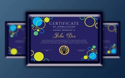 Profesjonalne i nowoczesne kreatywne kolory - szablon certyfikatu