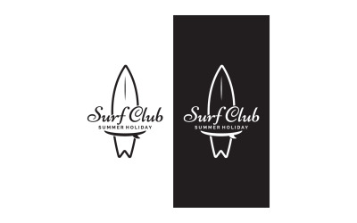 Logotipo de vacaciones de verano del club de surf 19