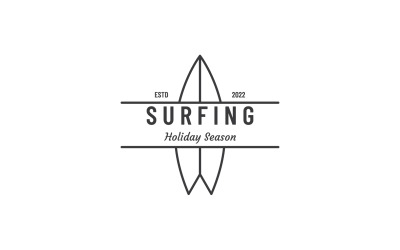 Logotipo de vacaciones de verano del club de surf 2