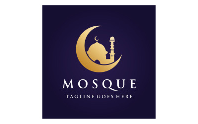 Moschee Logo Vektor Vorlage Vektor 4