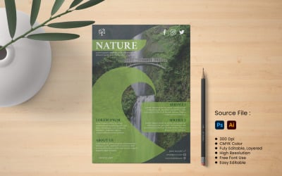 Nature Flyer Graphic Template 2