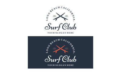 Sörf kulübü yaz tatili logosu 14
