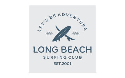 Surf club summer holiday logo 10
