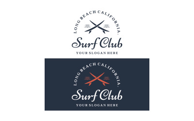 Surf club summer holiday logo 14