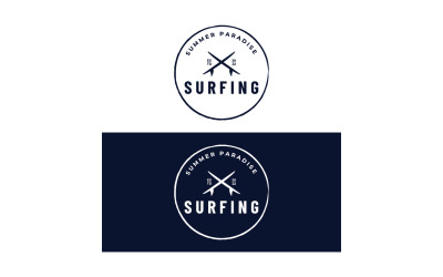 Surf club summer holiday logo 15