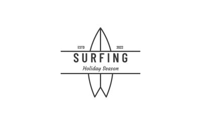 Surf club summer holiday logo 2