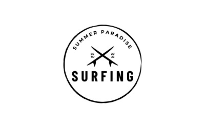 Surf club summer holiday logo 5