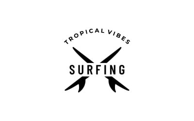 Surf club summer holiday logo 6