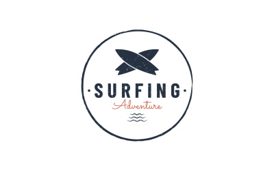 Surf club summer holiday logo 8