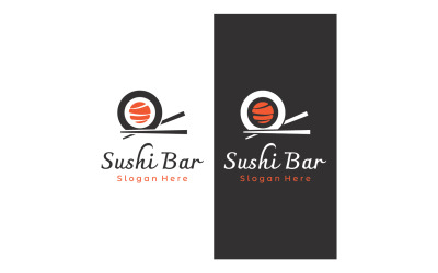 Wektor logo japońskiego jedzenia sushi 14