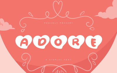 Adore — уникальный шрифт дисплея