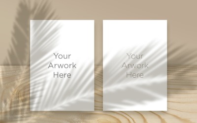 Two Letterhead Paper&#039;s With Leaf Shadow mockup