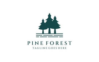 Vettore di logo dell&amp;#39;albero di pineta 12