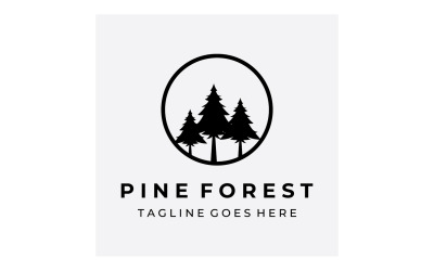 Vettore di logo dell&amp;#39;albero di pineta 7