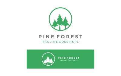 Çam forrest ağaç logo vektör 18