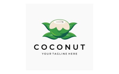Coconut fruits fresh drink logo 8