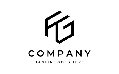 GF combination letter initial logo company 4