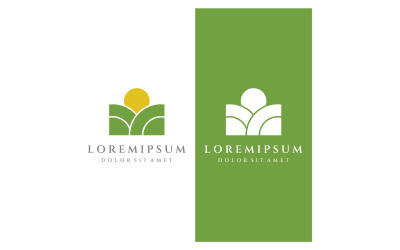 Landscape agriculture ocean sun logo 10