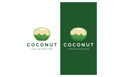 Logo čerstvého nápoje z kokosových plodů 12